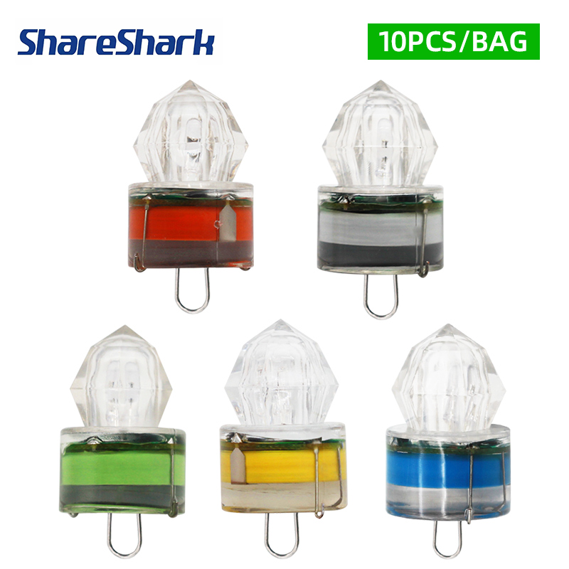 Fishing Bag Waterproof - ShareShark 10 Stück/Beutel LED-Angellichter Unterwasser-Tiefenlichter Wasserdichte