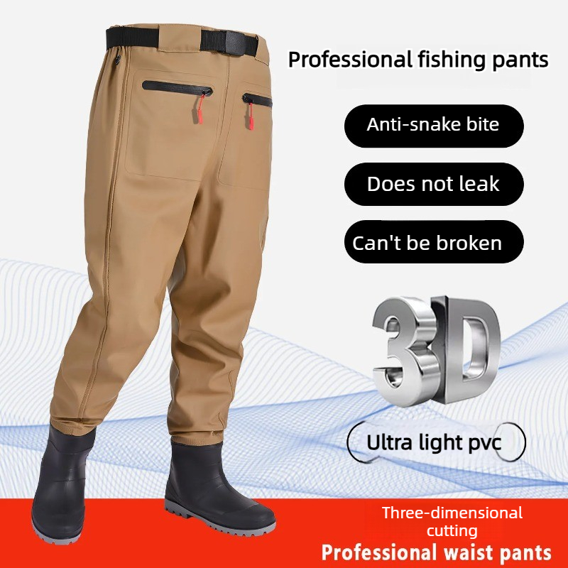 Fishing Waders - Wasserdichte Angelhose für Herren, Nylon-Halbbody-Wathose mit
